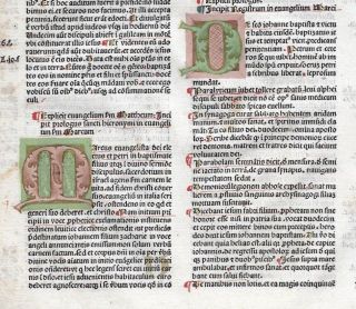 1 Rare 1483 Incunabula Jerome Latin Vulgate Bible,  Big Nt Textual Variant