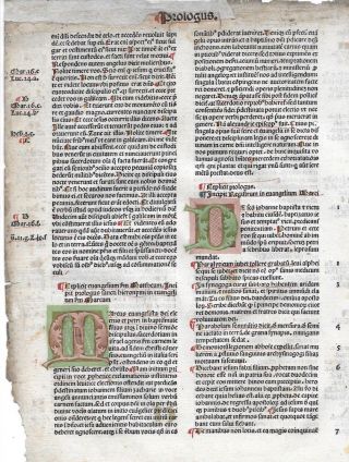 1 RARE 1483 Incunabula Jerome Latin Vulgate Bible,  Big NT Textual Variant 2