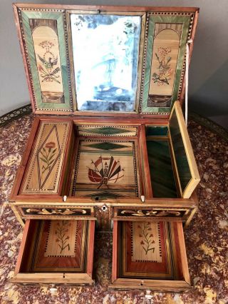 Napoleonic Prisoner Of War Straw Box - Antique,  Handmade