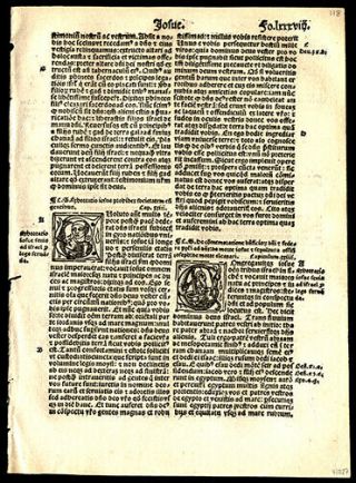 1519 Bible Leaf Joshua 23 - 24 Israel From Conquest Of Canaan To Babylonian Exile