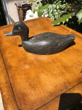 Antique Wooden Duck Decoy Wood Primitive Early Old Hunting Swivel Head 2