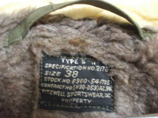 Army Air Forces heavy Winter Jacket,  circa 1940 ' s US Air Force 7