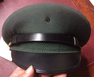 US Army Issued Vietnam War Era Class A ' s Dress Greens Enlisted Man ' s Cap Hat 6