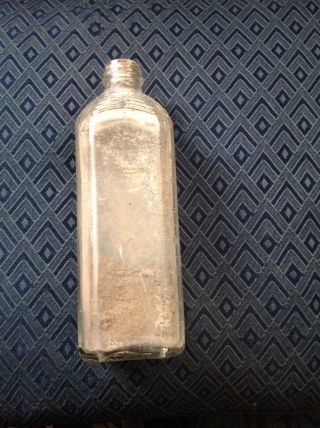 2 Antique Embalming Fluid Bottles - Art Deco? - Duraglas