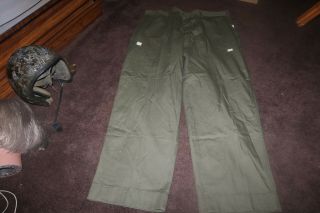 Nos Unissued Wwii Us Navy Seabees Od Hbt Fatigue Trousers N3 Sz 44x32