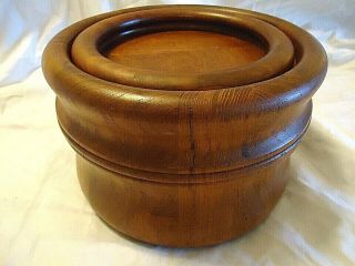 VINTAGE NISSEN STAVED TEAK ICE BUCKET WITH LID MID CENTURY MODERN DENMARK 2