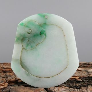 Chinese Exquisite Hand - carved bird Carving jadeite jade Pendant 2