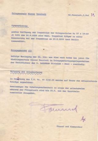 Fm Erwin Rommel Signed Report