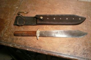 Rare 1876 Civil War Era Hassam Boston 10 1/2 " Blade Bowie Knife & Custom Sheath