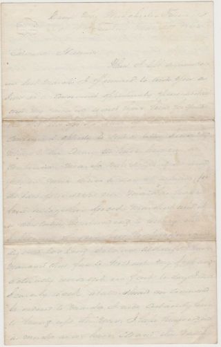Civil War 1862 Confederate Soldier Letter Battle Of Winchester Va Great Content