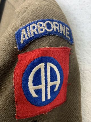 WW2 Rare 82nd Airborne Paratrooper Master Sargent Uniform 2