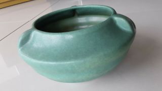 Unusual RUMRILL mission arts and crafts mottled jade matte green 304 planter 3