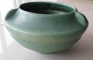 Unusual RUMRILL mission arts and crafts mottled jade matte green 304 planter 4