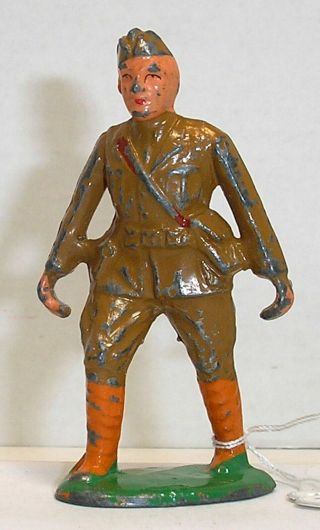 Vintage Dimestore Figures - Barclay 759 Soldier Stretcher Bearer,  Open Hand (b102)