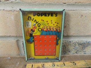 Popeye Bingo Palm Puzzle Dexterity Tin Toy C1929