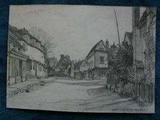 Felsted Essex Graphite Drawing By Frank L Emanuel Circa 1920