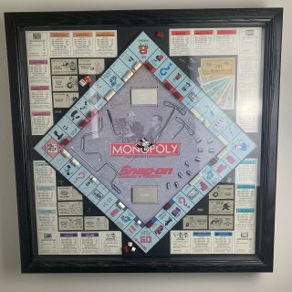 Snap On Tools Rare Collectors Edition Monopoly Game Framed Artwork Shadow Box