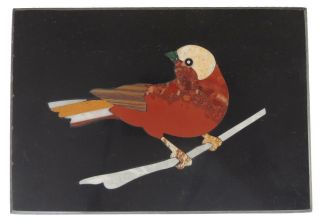 Handmade Love Bird 22 Pietra Dura Plaque Micro Mosaic From India