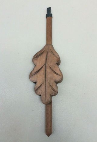 Vintage Germany Cuckoo Clock 8 " Pendulum W/ 3 3/4 " Tall Maple Leaf Nos