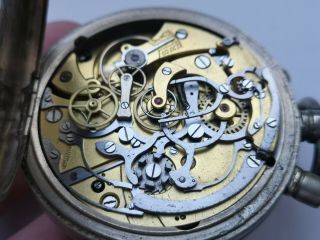 Big CASE 65mm Pocket Watch Chronograph LEMANIA SPLIT SECOND MILITARY ?? 11