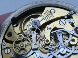 Big CASE 65mm Pocket Watch Chronograph LEMANIA SPLIT SECOND MILITARY ?? 12