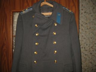 Vintage Russian Soviet Military Army Coat Uniform Officer Overcoat Wool Ussr M