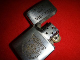Vietnam War Vintage Zippo Lighter BIEN HOA 1964 A Co 501st Aviation Bn RATTLERS 3