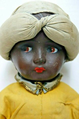 Very Old Large Indian Doll Wearing Turban - Info Welcome - Very Rare - L@@k