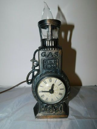 Vintage United Gas Clock/lamp - Runs,  Parts,  Repairs