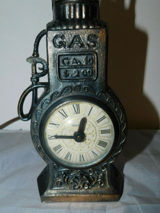 Vintage United Gas Clock/Lamp - Runs,  Parts,  Repairs 2