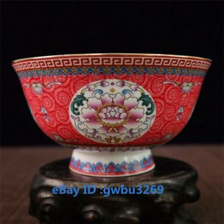 Exquisite Chinese Porcelain Hand - Painted Flower Bowl W Qianlong Mark