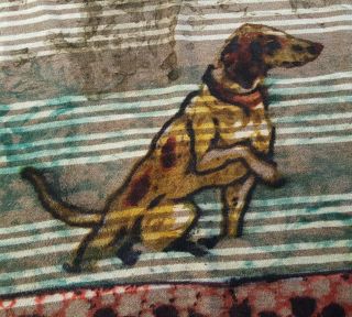 Antique Vintage Chase Pointer Dog Horse Hair Buggy Blanket Carriage Lap Robe 2