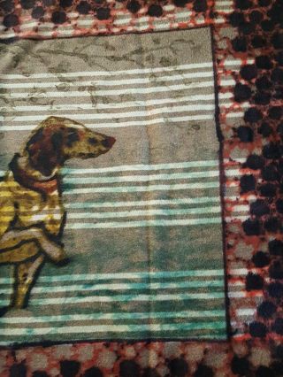 Antique Vintage Chase Pointer Dog Horse Hair Buggy Blanket Carriage Lap Robe 4