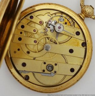 Very Rare Tiffany Patek Philippe Civil War Era 18k Gold Pocket Watch w Papers 3
