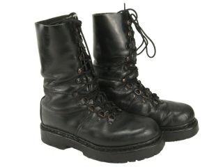 Austrian Army Edelweiss Mountain Boots Black Leather Paratrooper Para Half Lined