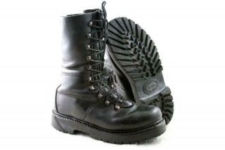 Austrian army Edelweiss Mountain boots Black leather paratrooper para half lined 2