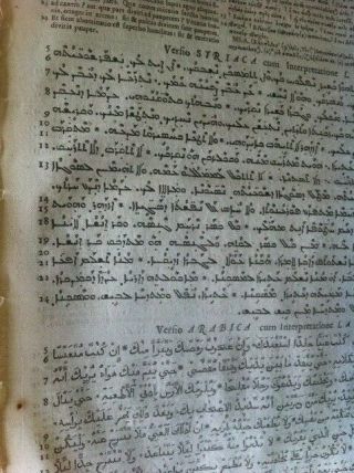HISTORIC 1657 Polyglot Bible GREEK Arabic SYRIAC Hebrew Latin English Set 1st 3