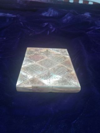 Antique Mother Of Pearl Card Case 5