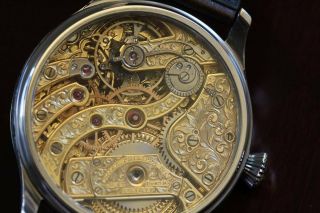 PATEK PHILIPPE & Co GENEVE Gondolo MEN ' S marriage SKELETON POCKET WATCH MOVEMENT 10