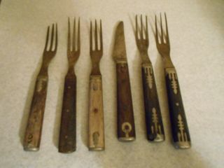 5 Civil War Era Forks And 1 Knife