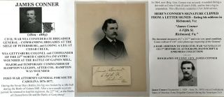 Civil War Wia Confederate General Gettysburg Colonel 22nd Nc Infantry Autograph