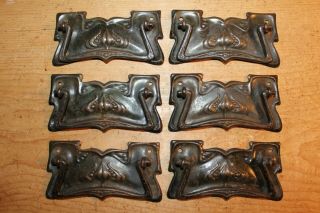 6 Antique Handles For Antique Pine Chest Of Drawers Art Nouveau