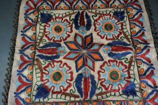 Antique Ottoman Turkish Islamic Tablecloth Table Cover Placemat Embroidery Stars 3