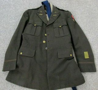 Authentic World War 2 U.  S Army Officers Jacket,  Shirt,  Tie And Slacks