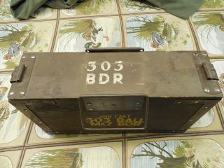 Vintage British Army Wooden 303 Ammo Box