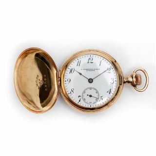 Antique 18k Solid Gold Longines Pocket Watch Diamond Accents,  $1nr