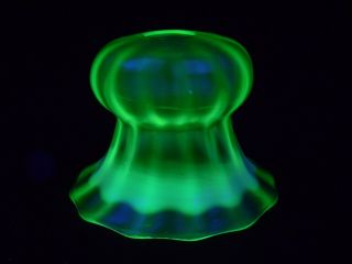 Antique/art Nouveau Uranium Glass Light Shade Vaseline