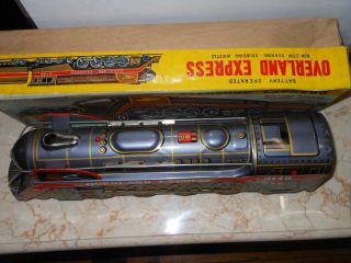 OVERLAND EXPRESS 3140 train battery operated tin toy japan with box 2