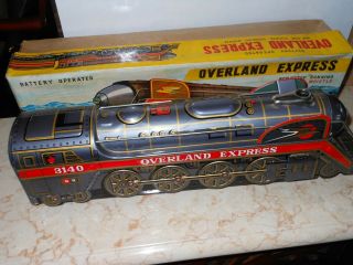 OVERLAND EXPRESS 3140 train battery operated tin toy japan with box 4