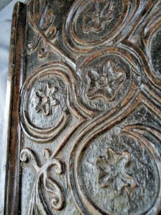 17TH CENTURY OAK CARVED INTRICATE PANEL 3